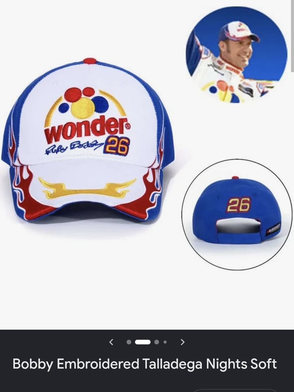 26 Blue & White Racing Baseball Cap - Picture 2 of 3
